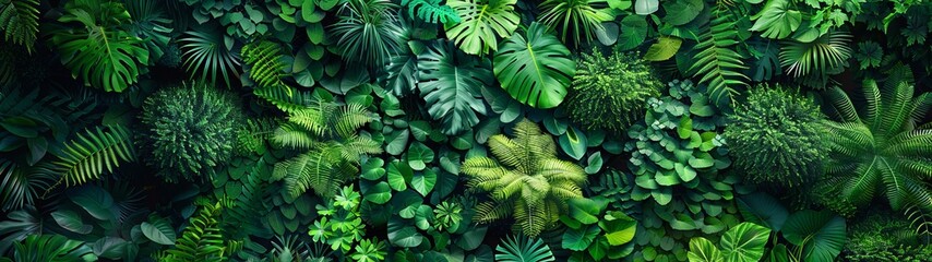 From above, the tropical plants background resembles a verdant paradise, where the air is alive with the hum of insects and the chatter of monkeys swinging through the trees.