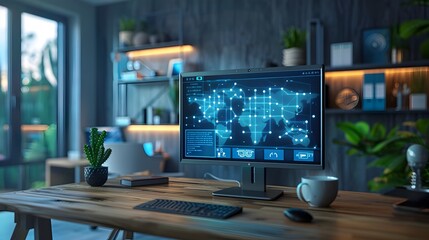 Poster - Integrated Smart Home Office Setup with Connected IoT Devices for Efficient Digital Communication and Business