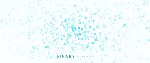 scattered binary number on a white background, futuristic hi tech sci-fi vector illustration, good for background, science, tech