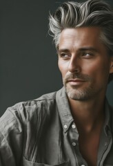 A man with grey hair and beard.