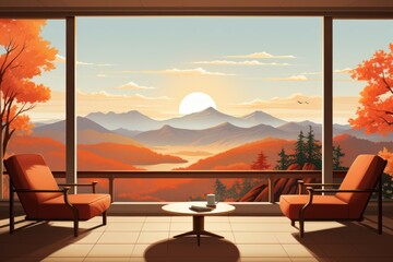 Canvas Print - Scenic overlooks - Generative AI