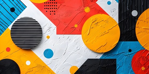 Poster - Vibrant Geometric Frame with Bold Patterns and Vibrant Colors for Modern Decor and Design