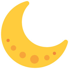 Wall Mural - crescent moon flat icon