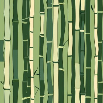 seamless pattern of bamboo stalks