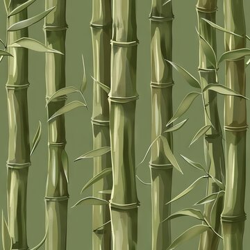 seamless pattern of bamboo stalks