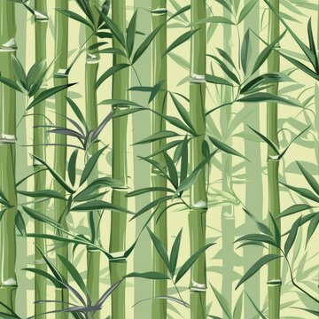 seamless pattern of bamboo stalks