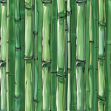 seamless pattern of bamboo stalks