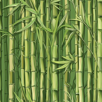 seamless pattern of bamboo stalks