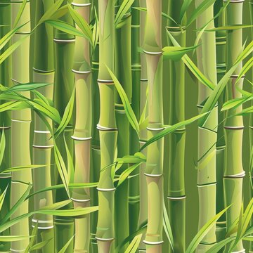 seamless pattern of bamboo stalks