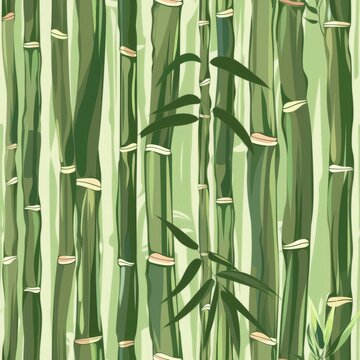 seamless pattern of bamboo stalks