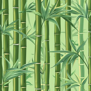 seamless pattern of bamboo stalks