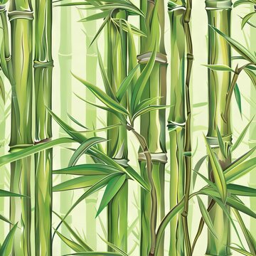 seamless pattern of bamboo stalks