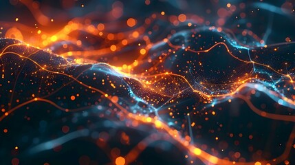 Poster - captivating artificial intelligence visualization with intricate neural network patterns
