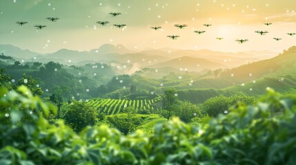Poster - innovative smart agriculture with automated aerial monitoring of crops and sustainable farming lands