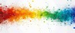 © Hero Design - Abstract colorful rainbow paint brush splash on white background. LGBT pride gender equality wallpaper. Generative AI technology.