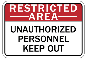 Wall Mural - Unauthorized person keep out sign