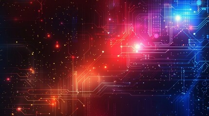 Wall Mural - abstract technological background