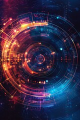 Wall Mural - abstract technological background