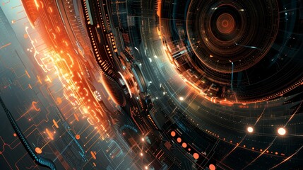 Wall Mural - abstract technological background