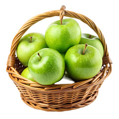 Poster - green apples in basket