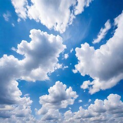 Wall Mural - blue sky with clouds. AI generated