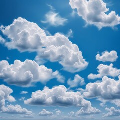 Wall Mural - blue sky with clouds. AI generated