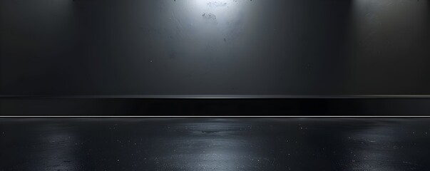 Poster - Crisp Black Backdrop with Reflective Surface for Premium Tech Gadget Presentation