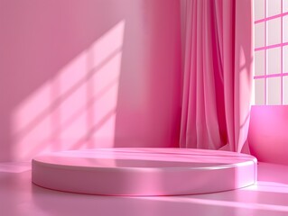 Poster - Soft Pink Backdrop for Feminine Product Displays and Presentations