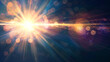 © Nenone - glowing light burst Realistic sun rays. colorful sun ray glow abstract shine light effect starburst sunshine glowing. Special lens flash, light effect. The flash flashes rays and searchlight.
