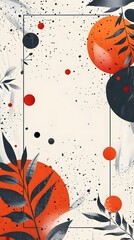 Poster - Vibrant Geometric Patterns in Minimalist Frame Composition for Modern Design Elements description This dynamic image showcases a captivating