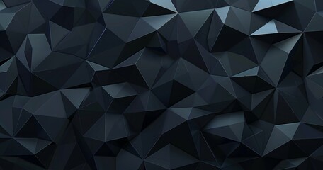  Black abstract background with low poly geometric shapes