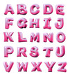 © Tatiana - balloon shape 3d alphabet letter, pink color,  transparent background