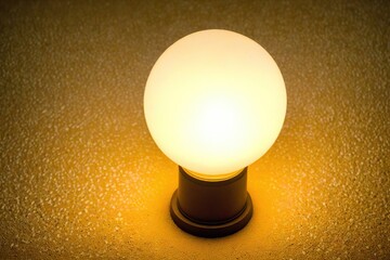 Poster - golden light bulb