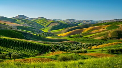 Canvas Print - picturesque valleys green image