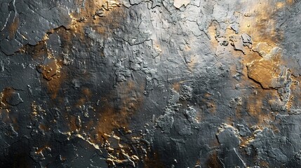 Sticker - textured background with a rough, metallic finish in silver and gold