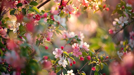 Wall Mural - garden spring blooming 