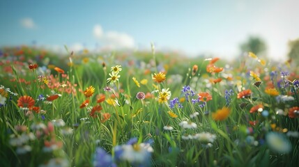 Sticker - meadow wildflowers pic