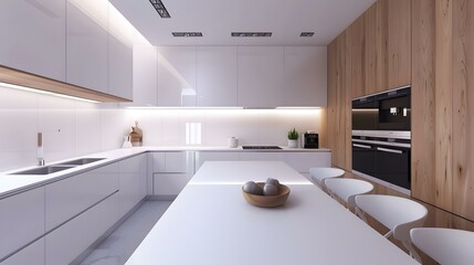 Sticker - kitchen glossy white pic