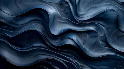 Wall Mural - Dark navy blue abstract wave line