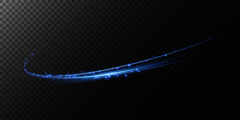 Leinwandbilder - Abstract light lines of movement and speed with purple color sparkles. Light everyday glowing effect. semicircular wave, light trail curve swirl, car headlights, incandescent optical fiber.	