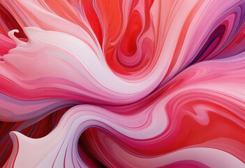 Poster - Close-up shot of a vibrant red and pink painting, perfect for art and design projects