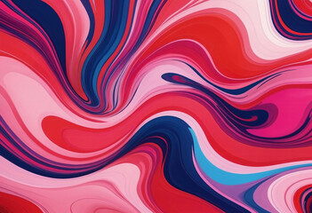 Poster - Close-up shot of a vibrant red and pink painting, perfect for art and design projects