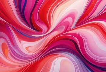 Poster - Close-up shot of a vibrant red and pink painting, perfect for art and design projects