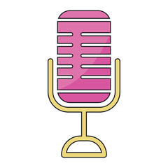 Sticker - Retro Microphone Illustration