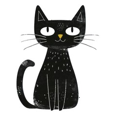  Fun illustration cute cat animal mammal pet.