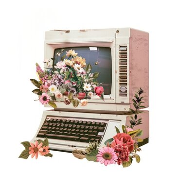 Computer flower electronics hardware.