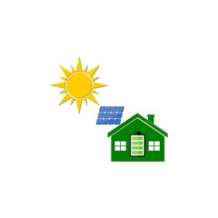 Sticker - Solar energy design icon isolated on transparent background