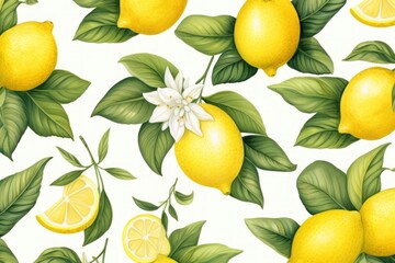 Wall Mural - Lemonade backgrounds grapefruit pattern.