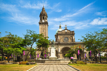 Manila Cathedral located in Intramuros district, Manila, Philippines