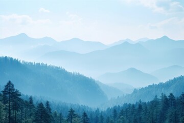 Wall Mural - Forest mountain backgrounds landscape.